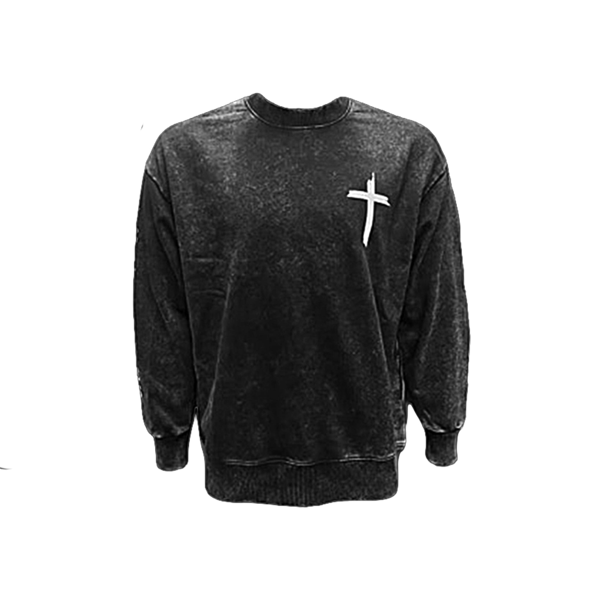 Over Sized- Jesus Saves Vintage Wash Crew Neck